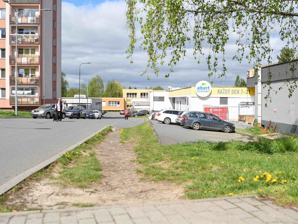 Vyšlapaná pěšina ukazuje na častý pohyb chodců.